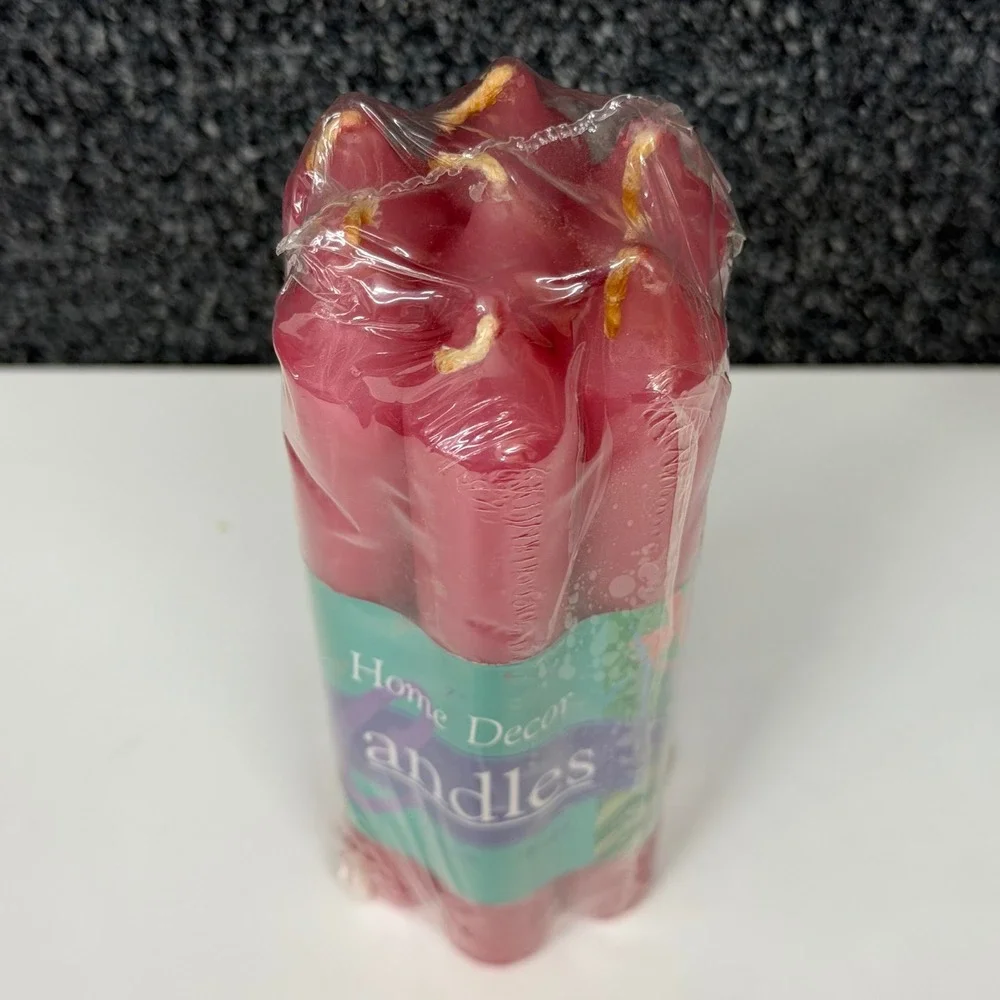 Vintage Home Decor Taper Candles 7‎ Inch Pink and Teal 7 Packs Frank's Nursery